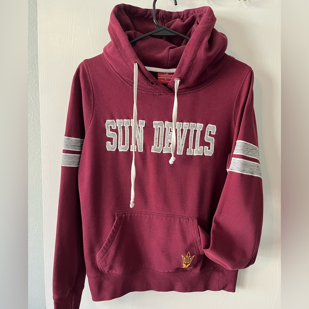 ASU Arizona State University Hoody Sweatshirt Womens S Colosseum